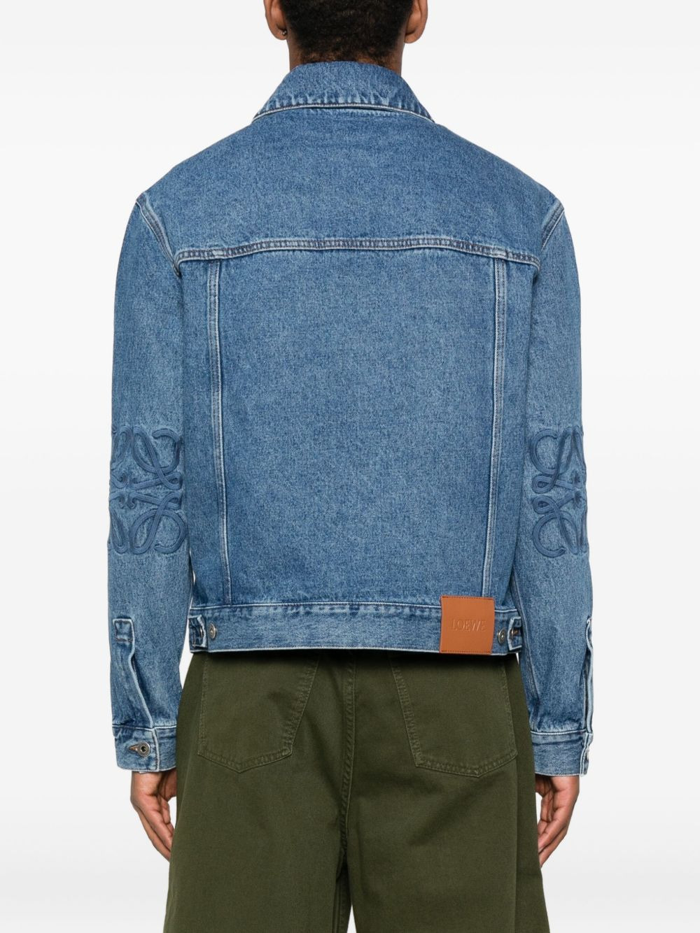 Anagram button-fastening denim jacket - 4