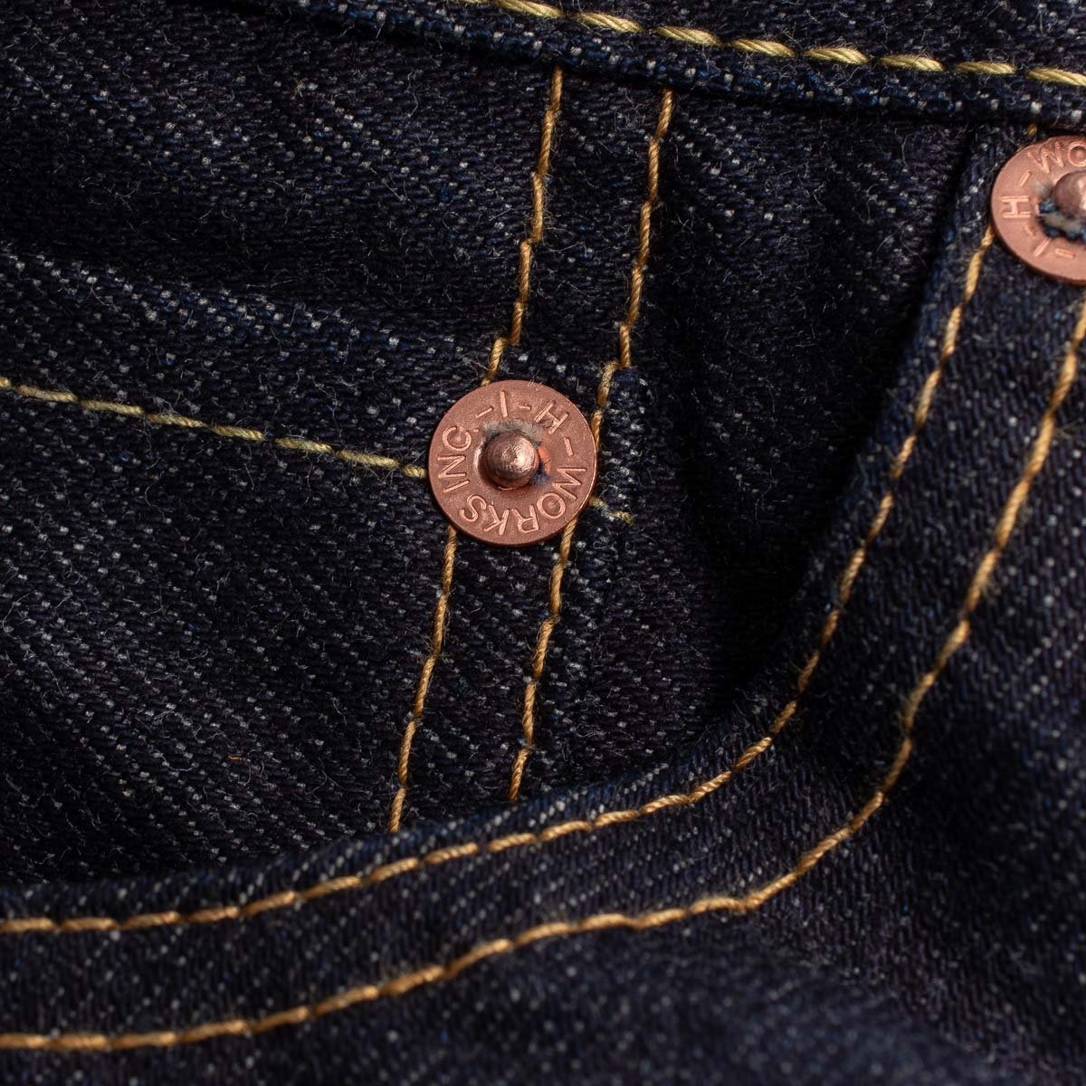 IH-777S-142 14oz Selvedge Denim Slim Tapered Cut Jeans - Indigo - 9