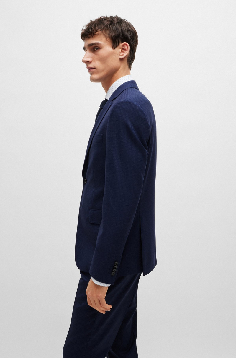 SLIM-FIT SUIT IN PATTERNED STRETCH WOOL 6