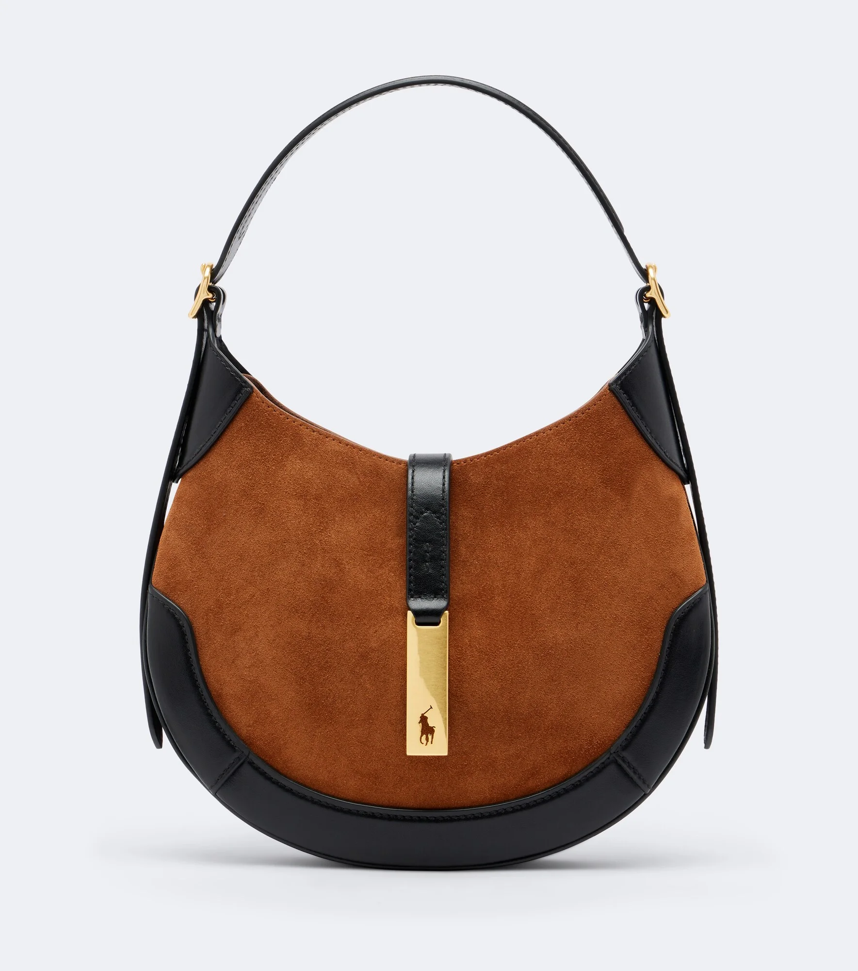 Polo ID Small suede shoulder bag - 1