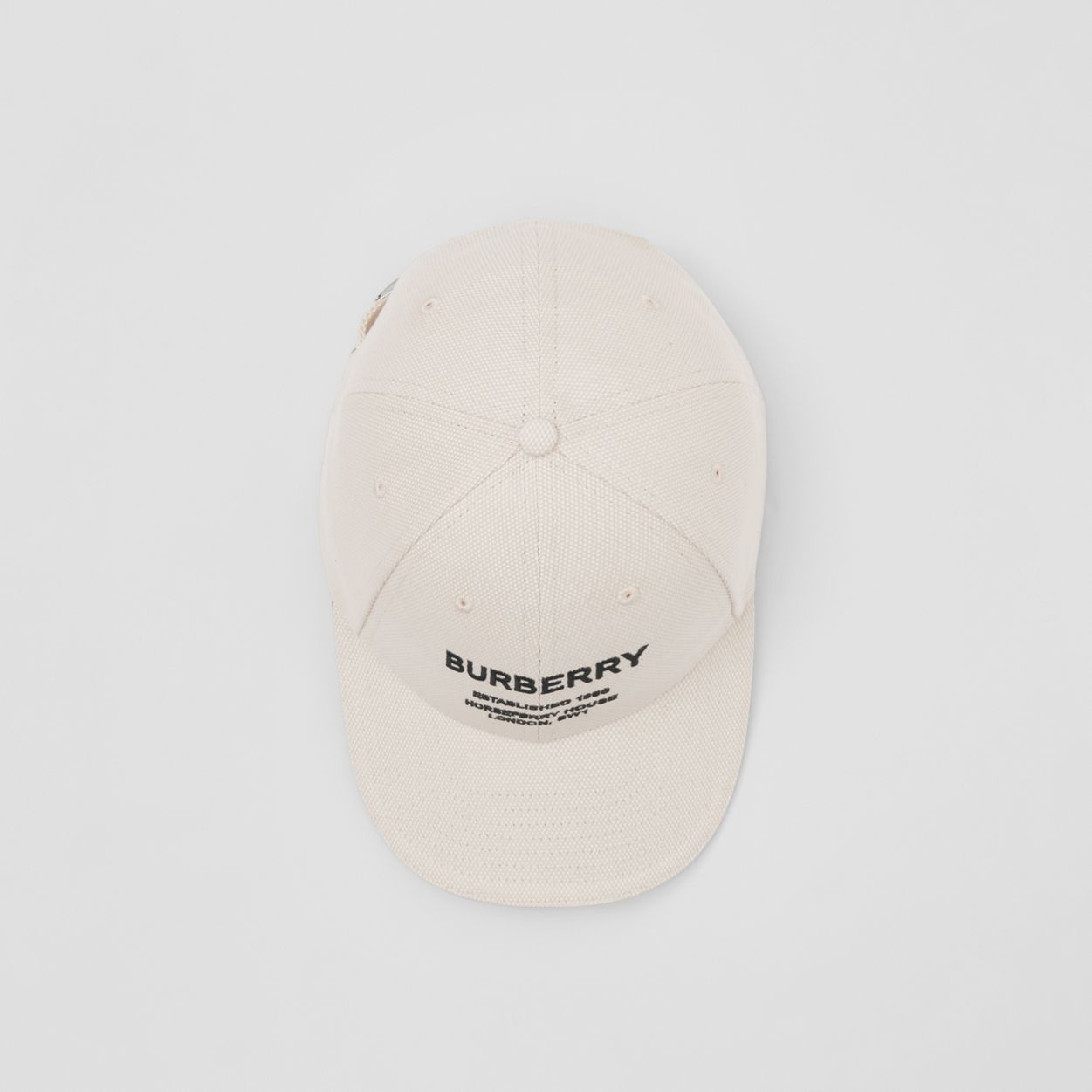 Horseferry Motif Cotton Canvas Baseball Cap - 6