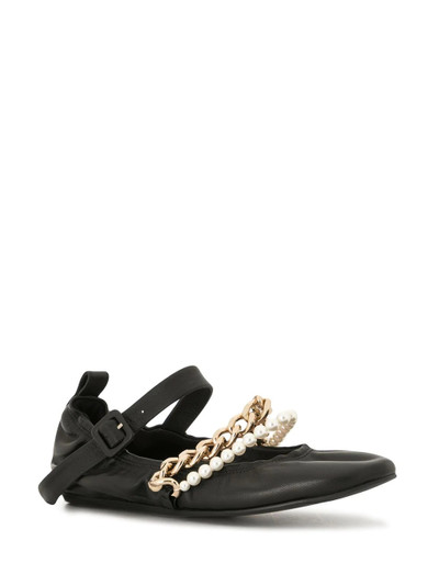 Simone Rocha chain-detail ballerina shoes outlook