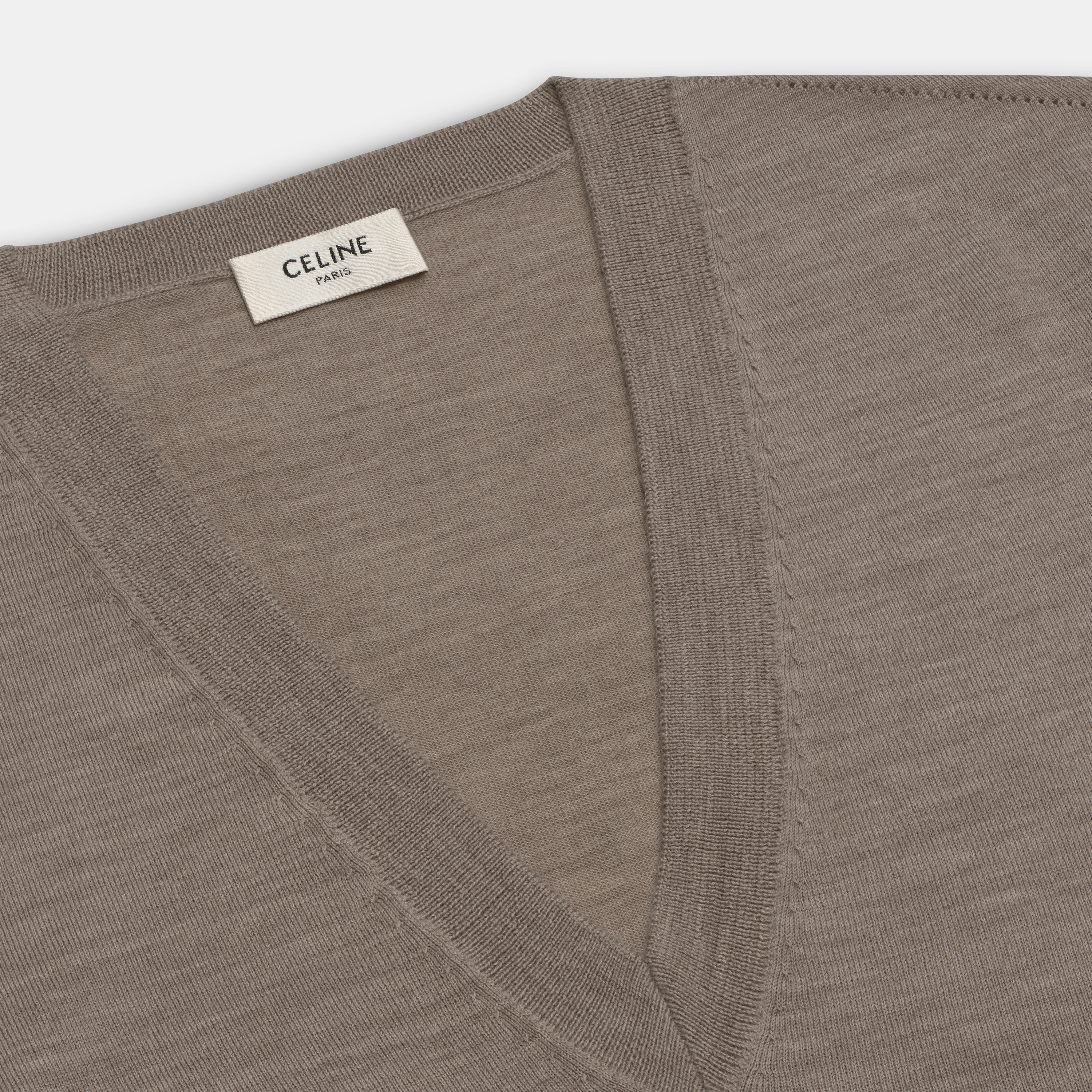 V-NECK SWEATER IN MERINO WOOL - 3