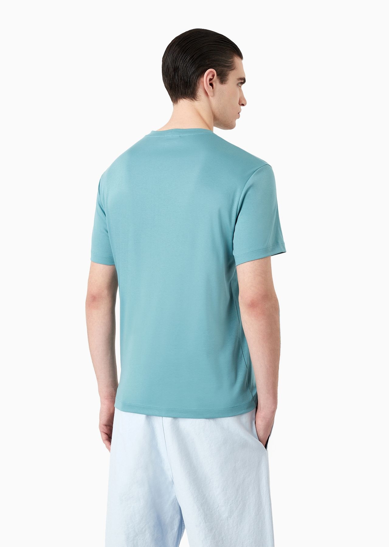 Cotton-interlock T-shirt with embroidered logo - 3