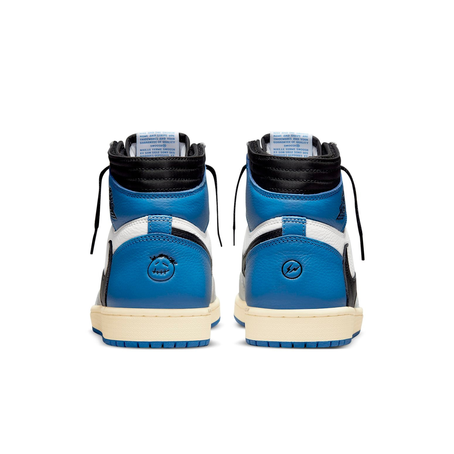 Fragment Design x Travis Scott x Air Jordan 1 Retro High 'Sail Black Military Blue' DH3227-105 - 5