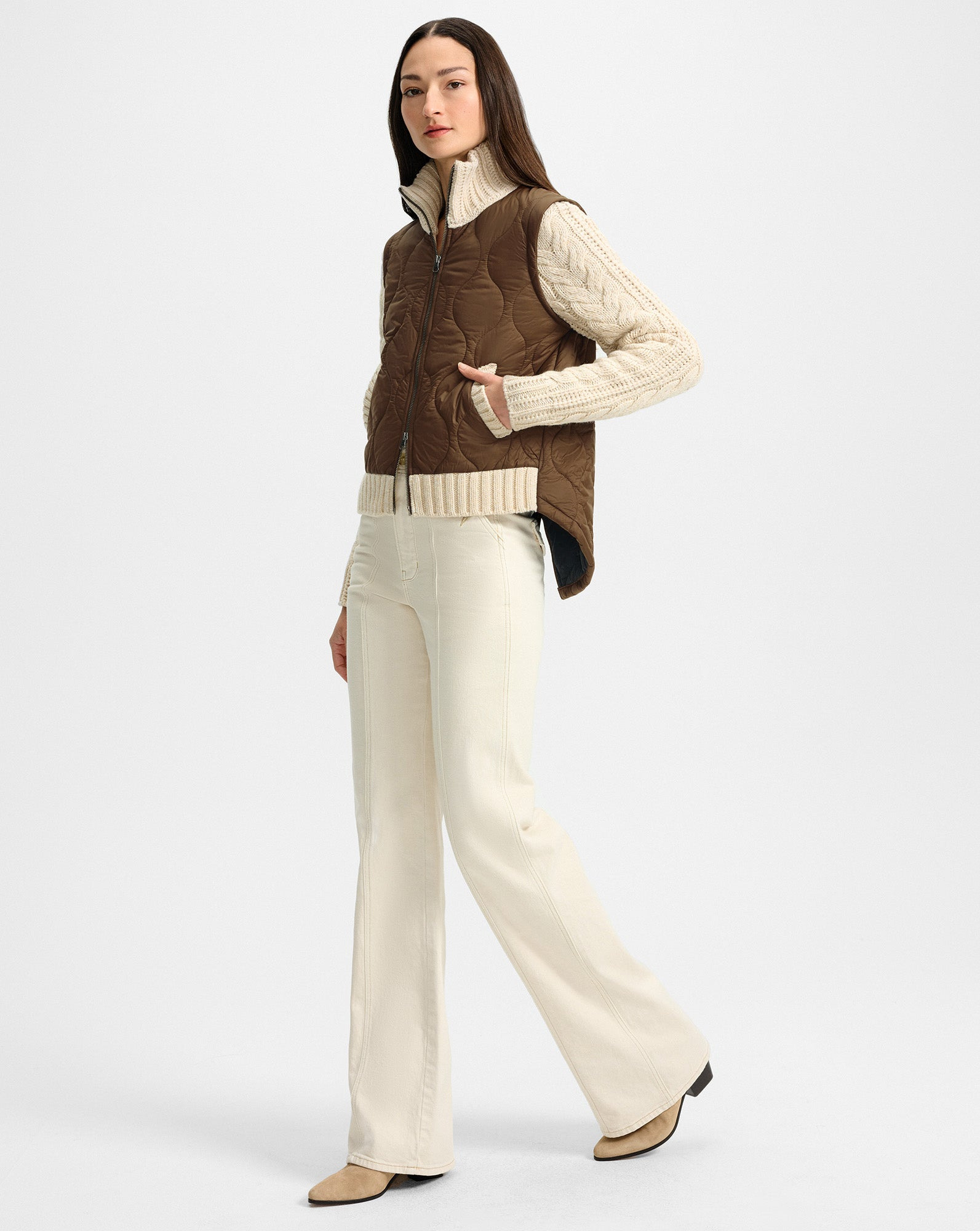 PATRA KNIT-SLEEVE QUILTED JACKET - 3