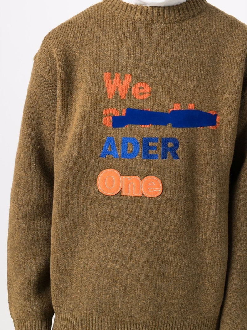 logo-embroidered knitted jumper 5