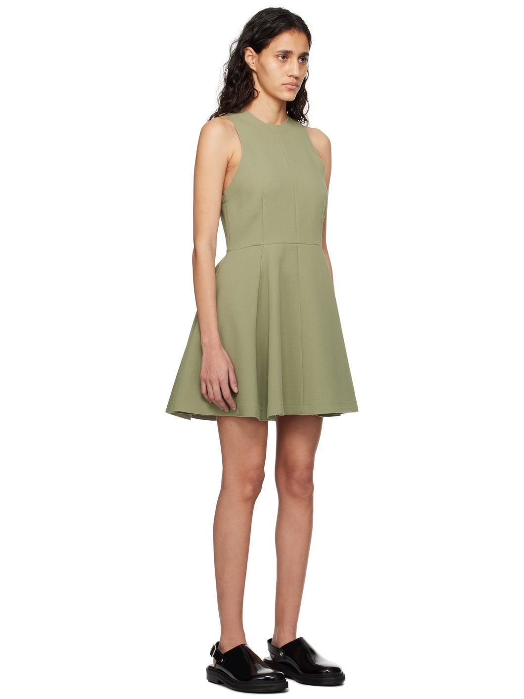Khaki Flared Minidress - 2