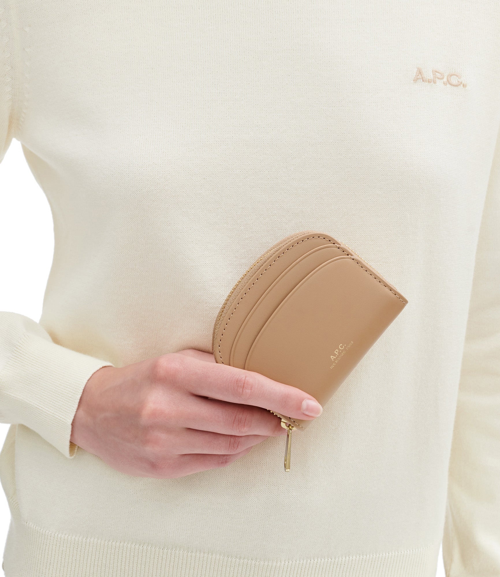 A.P.C. Demi Lune Mini compact wallet REVERSIBLE