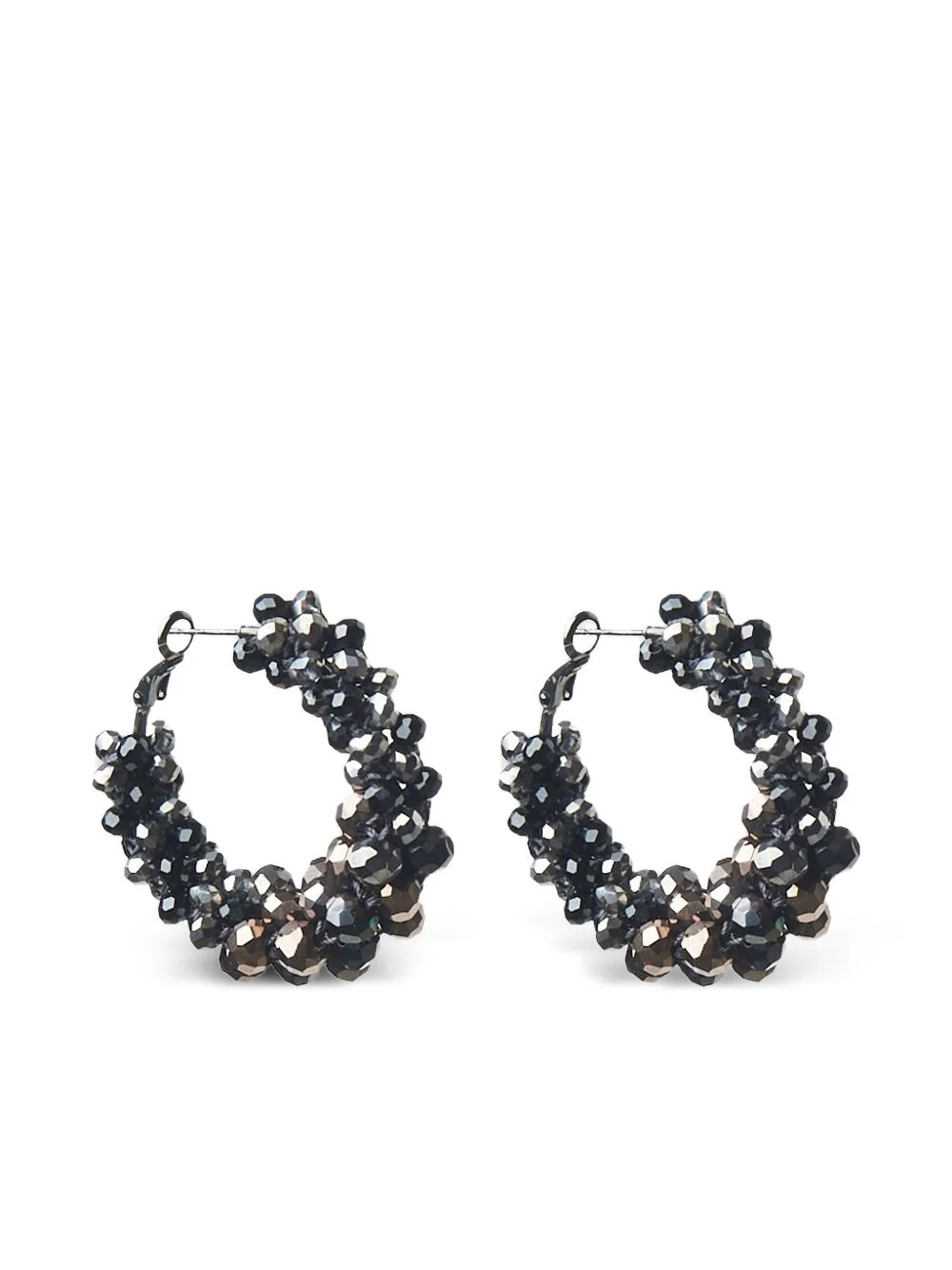 beaded hoop earrings - 1