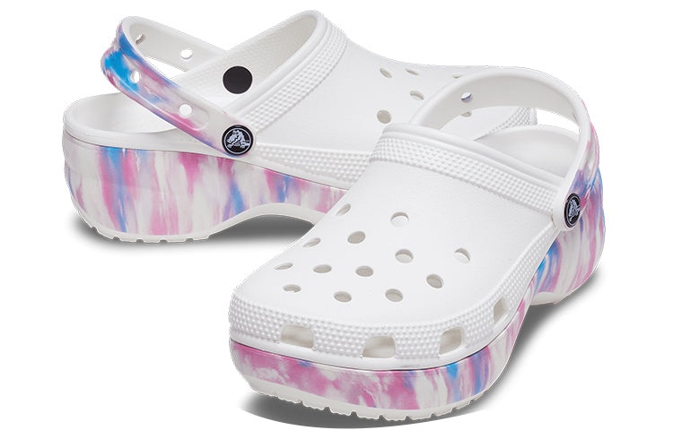 (WMNS) Crocs Classic Platform Dream Clog 'White Purple' 207580-94S - 5