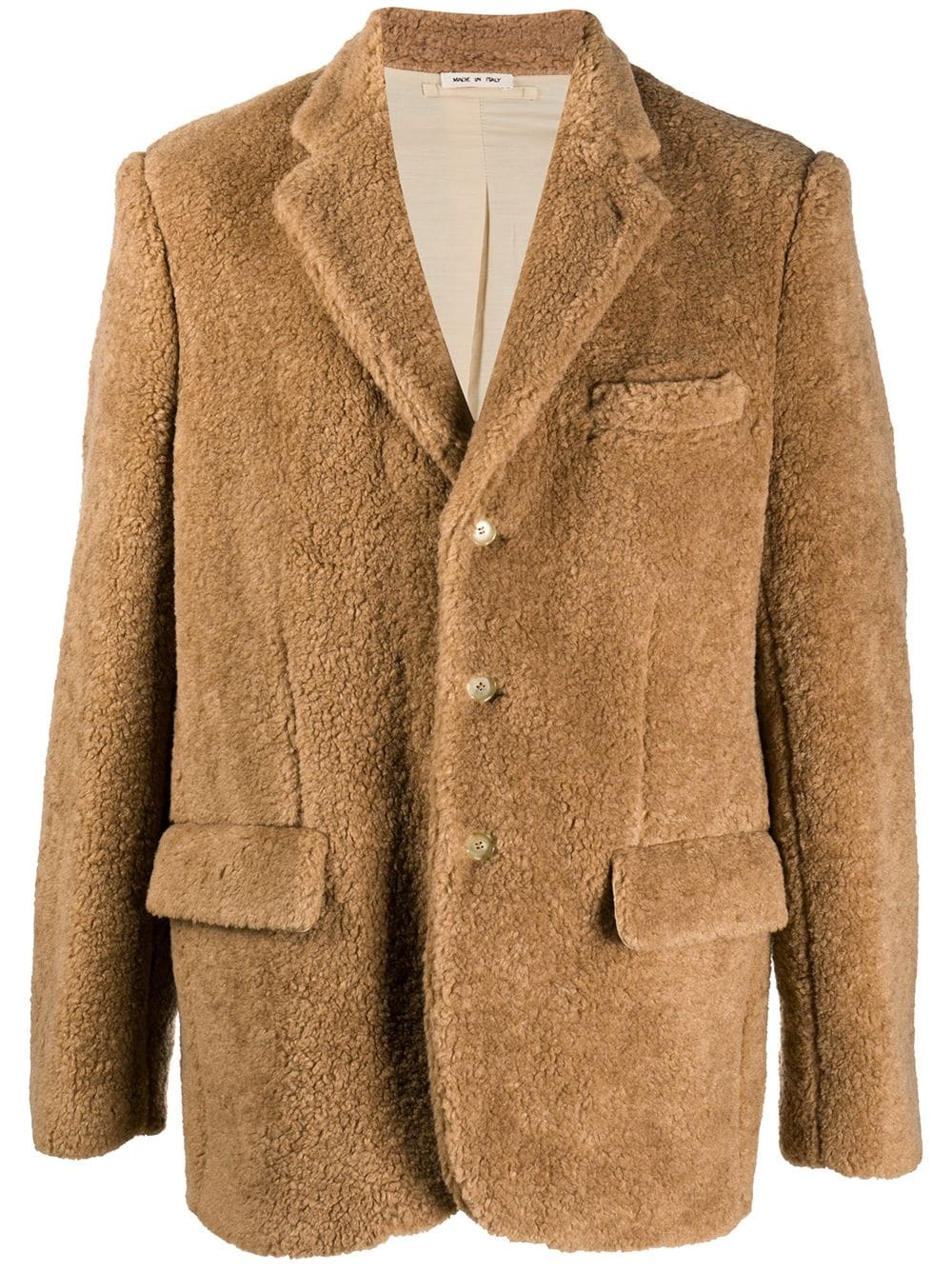 shearling blazer - 1