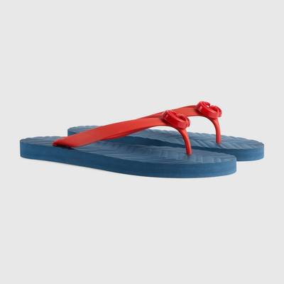 GUCCI Men's chevron thong sandal outlook