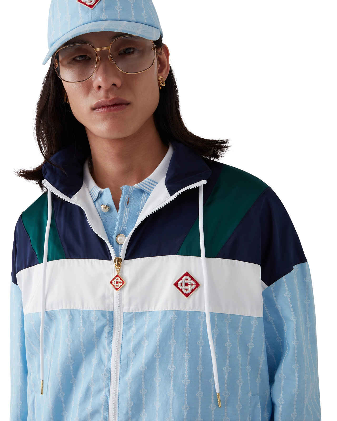 Pinstripe Laurel Track Jacket | Casablanca Paris - 5