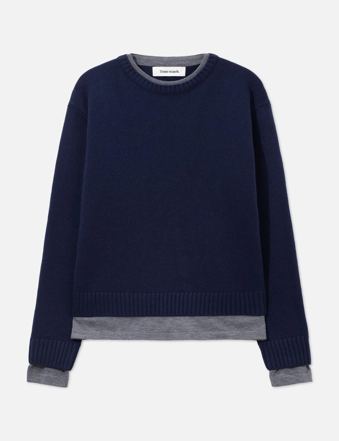 WOOL BLEND LAYERED KNIT - 1
