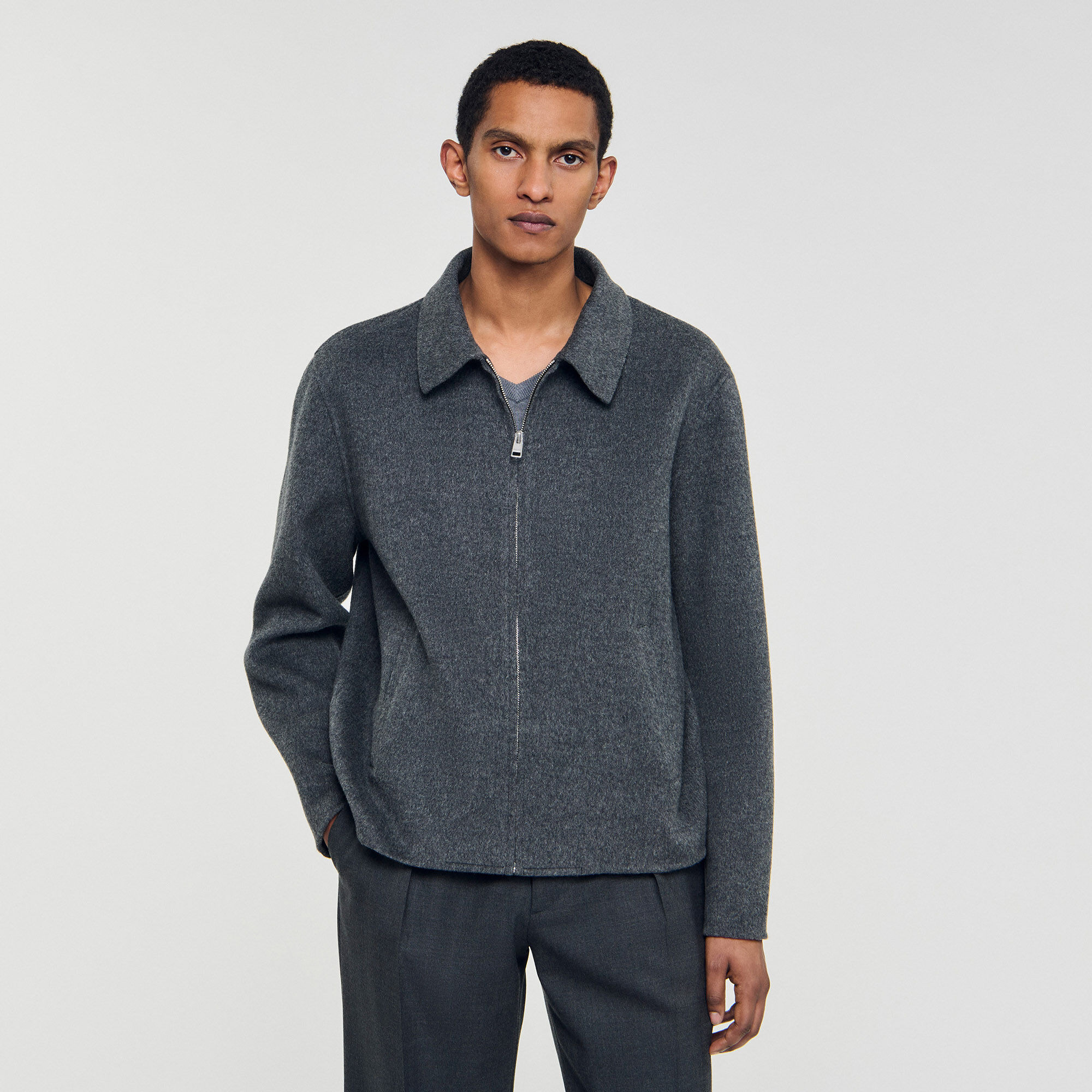 DOUBLE-FACED WOOL JACKET - 4