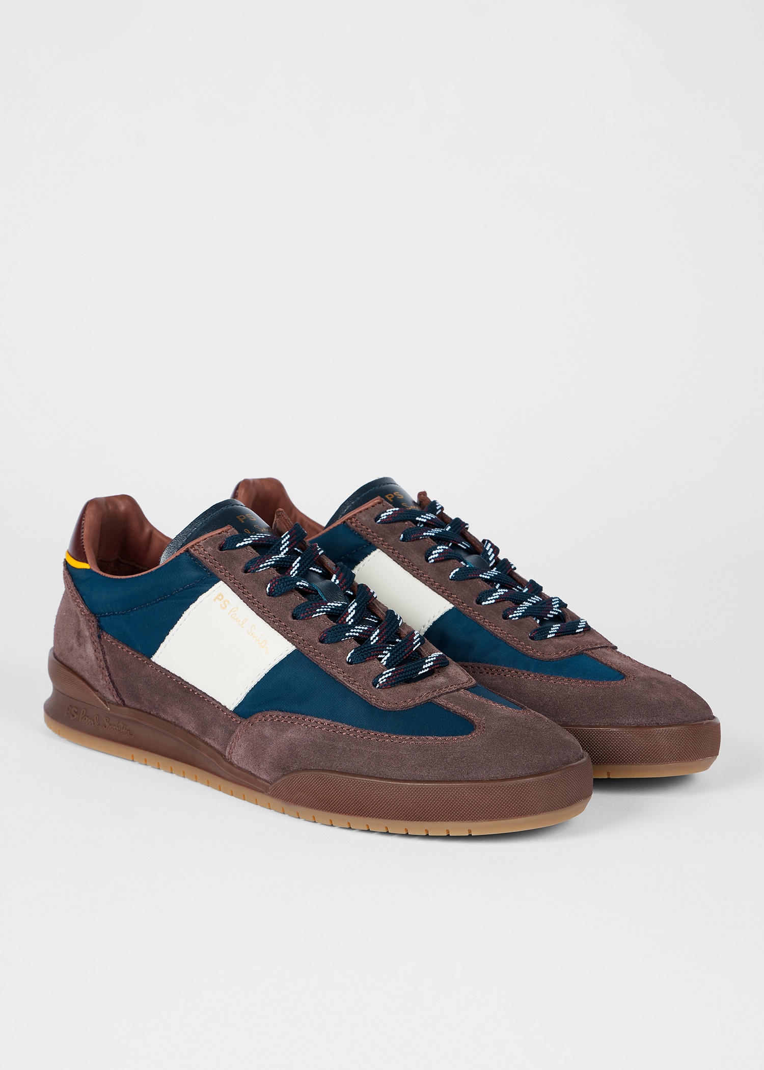 Burgundy And Navy Suede 'Dover Trainers - 2