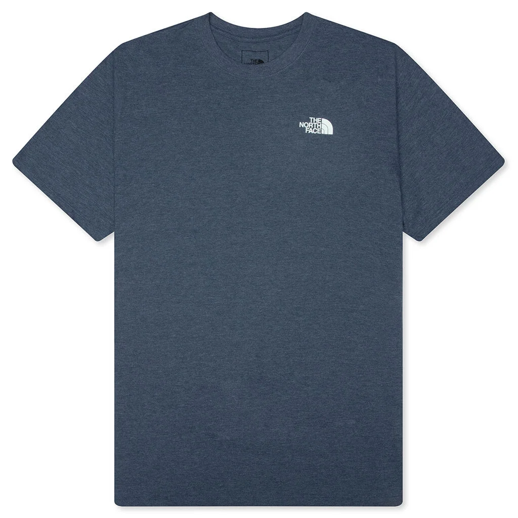 TRI-BLEND MOUNTAIN SKETCH S/S TEE - SHADY BLUE WHITE - 1