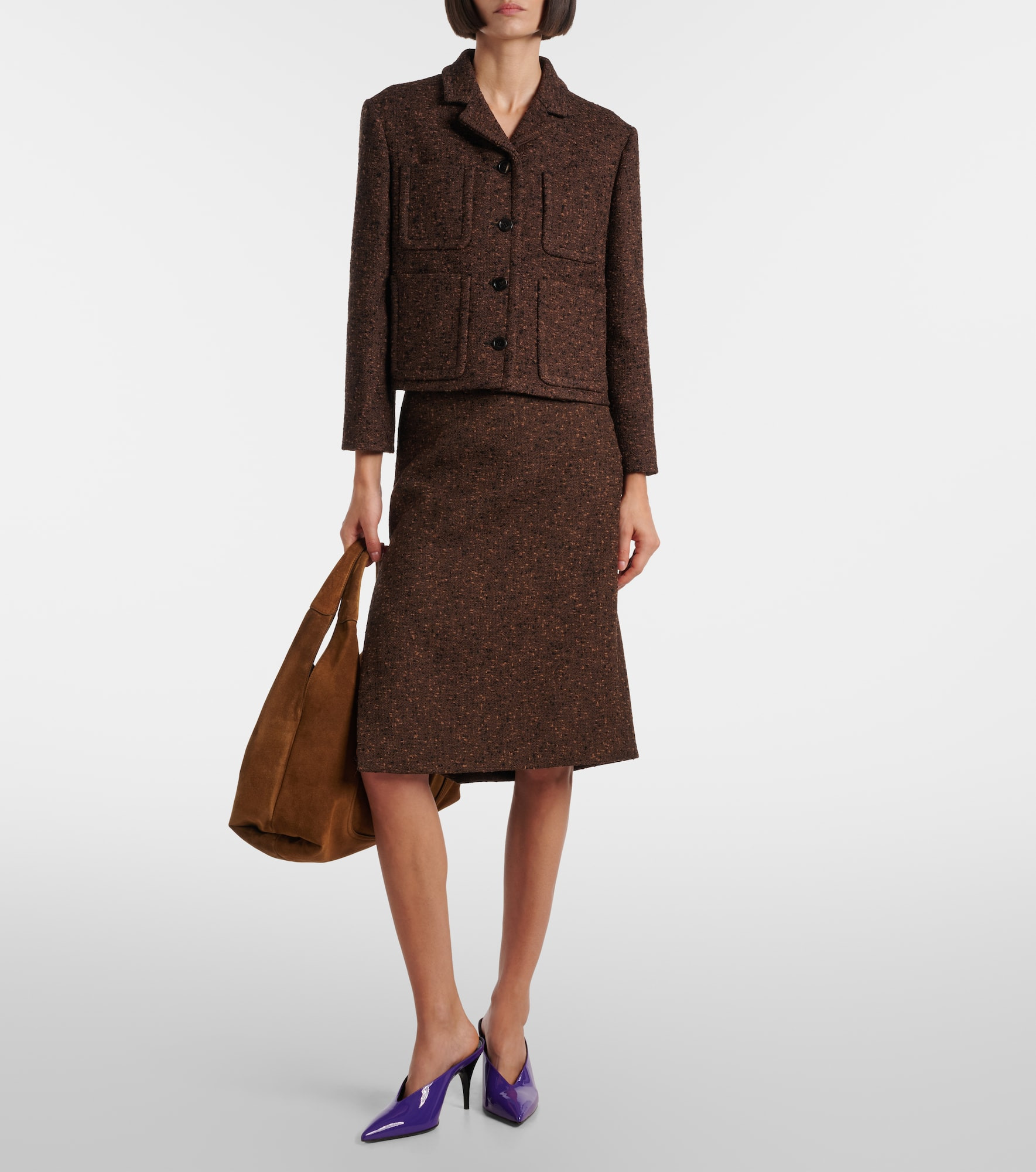 Wool-blend midi skirt - 2