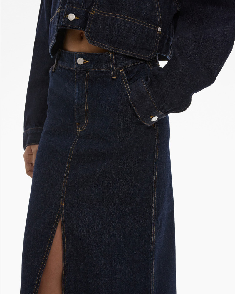 SLIT DENIM MIDI SKIRT 6
