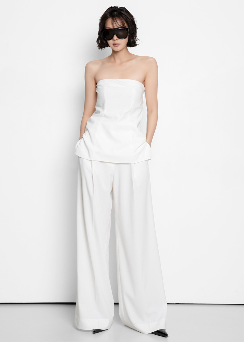 Abbie Strapless Top - White 7