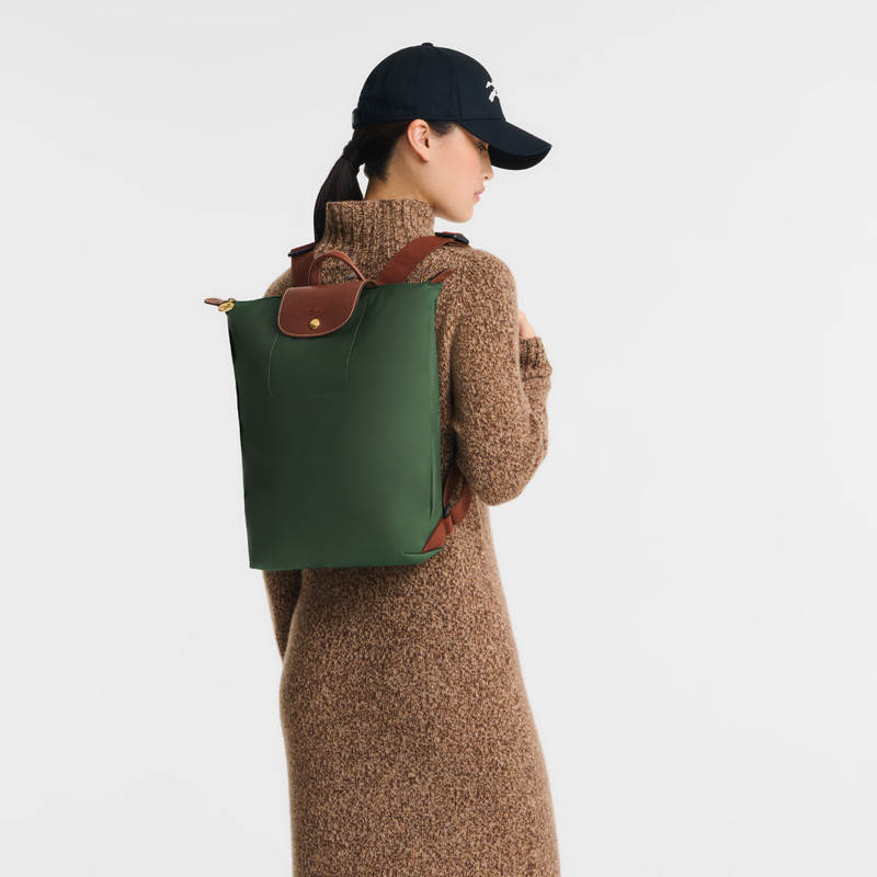 Longchamp Le Pliage Original M Backpack British Green - Canvas outlook