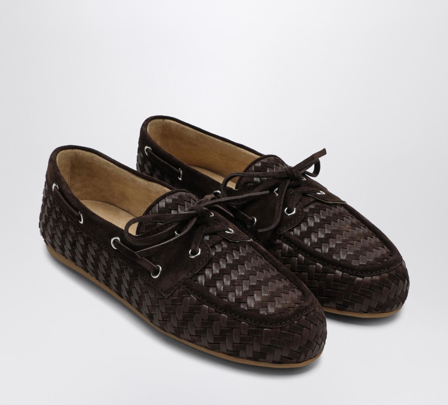 Miu Miu leather boat shoes - 1