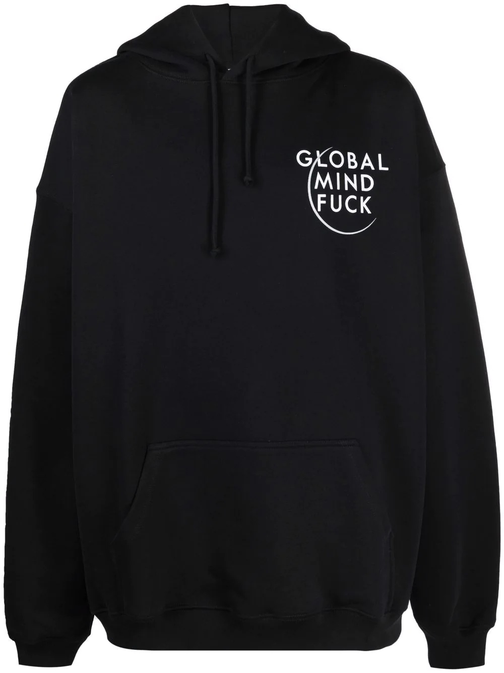 Global Mind-print fleece hoodie - 1