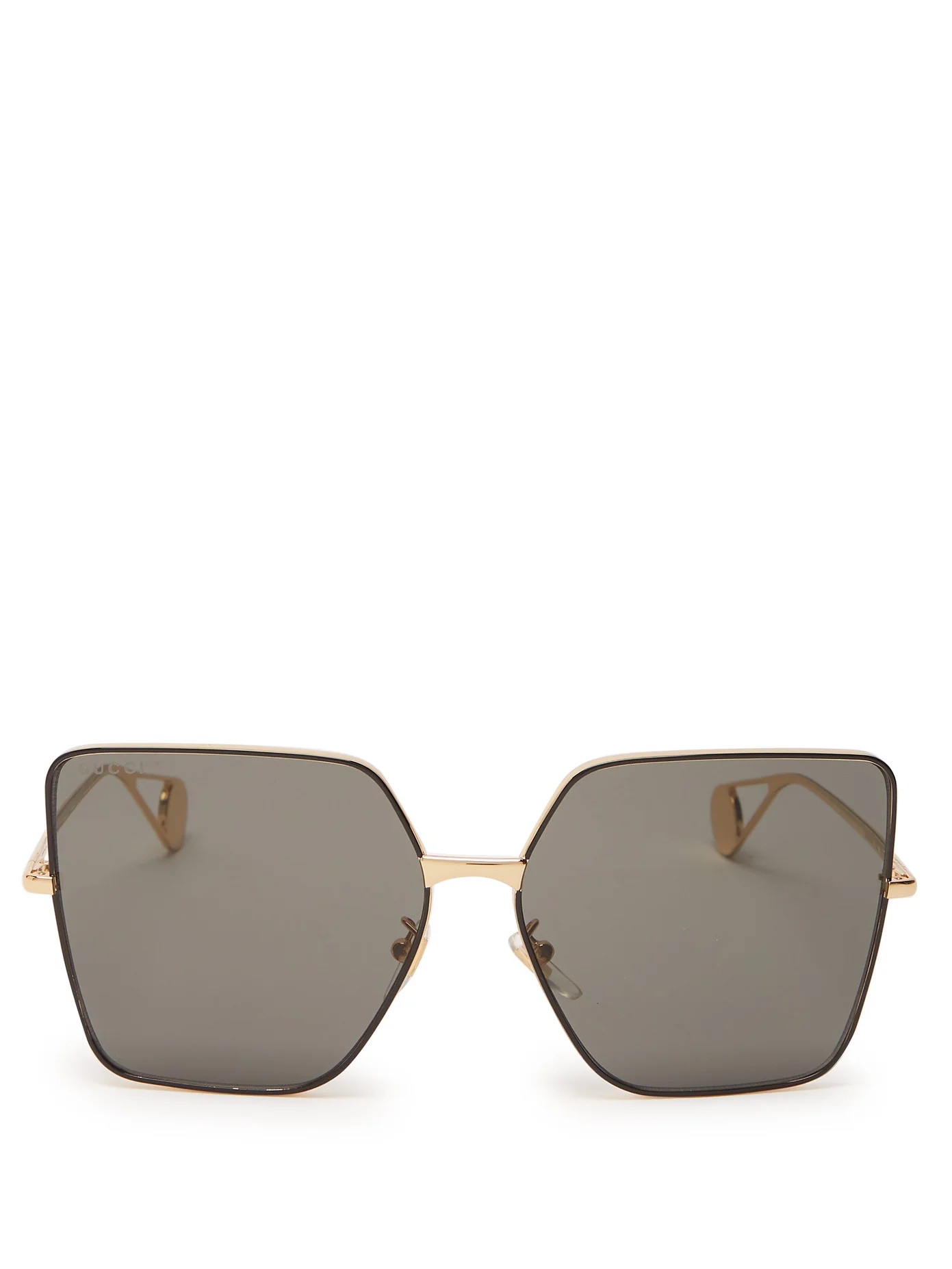 Oversized square metal sunglasses - 1