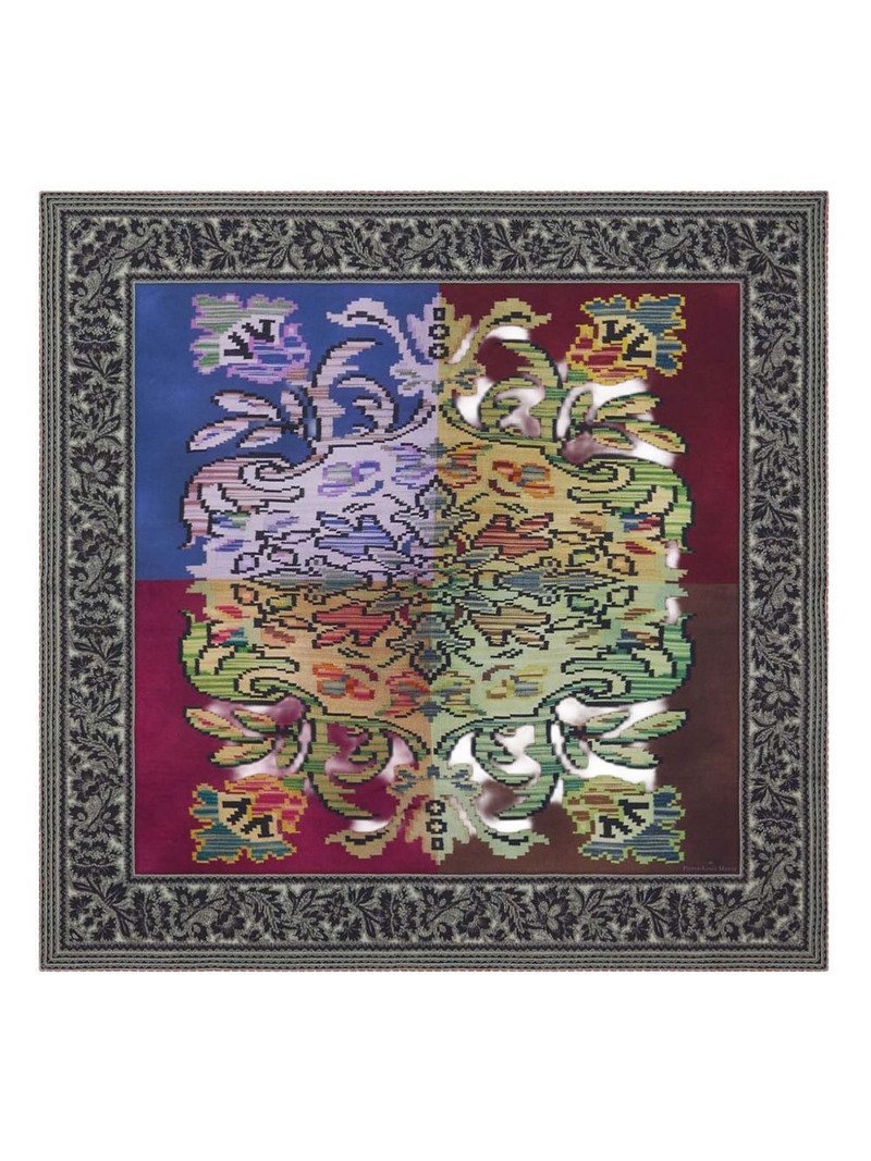 floral-pattern scarf 1