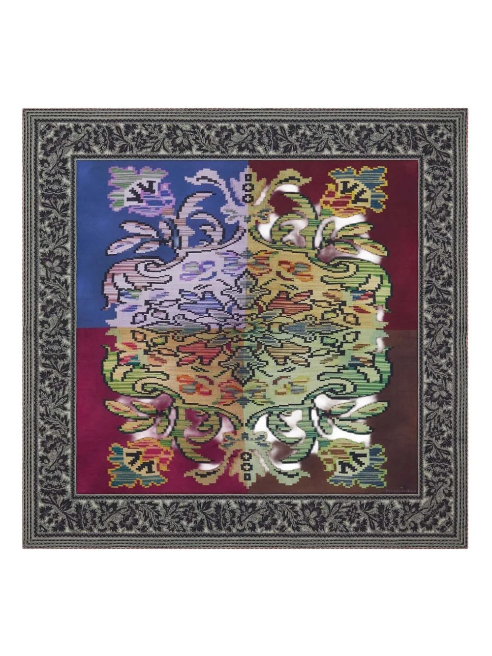 floral-pattern scarf - 1