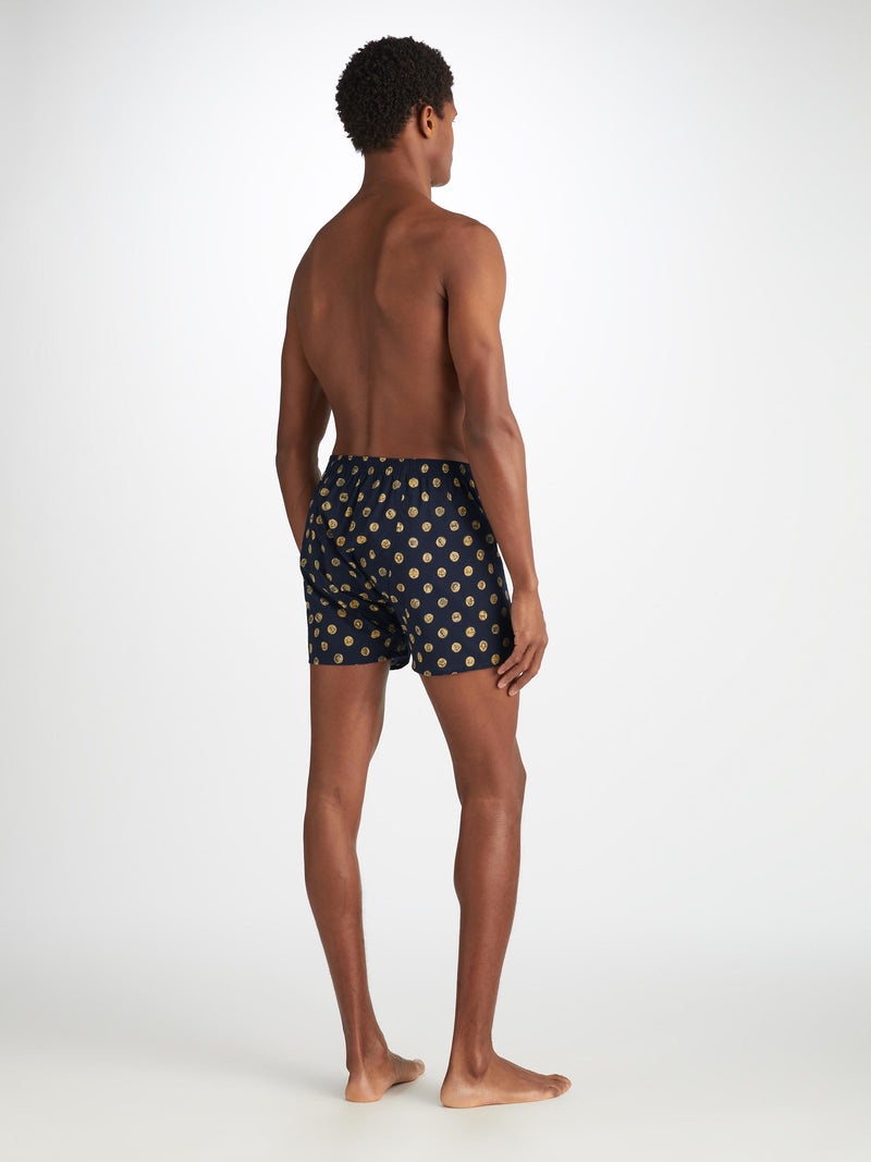 Men's Classic Fit Boxers Ledbury 78 Cotton Batiste Navy - 4
