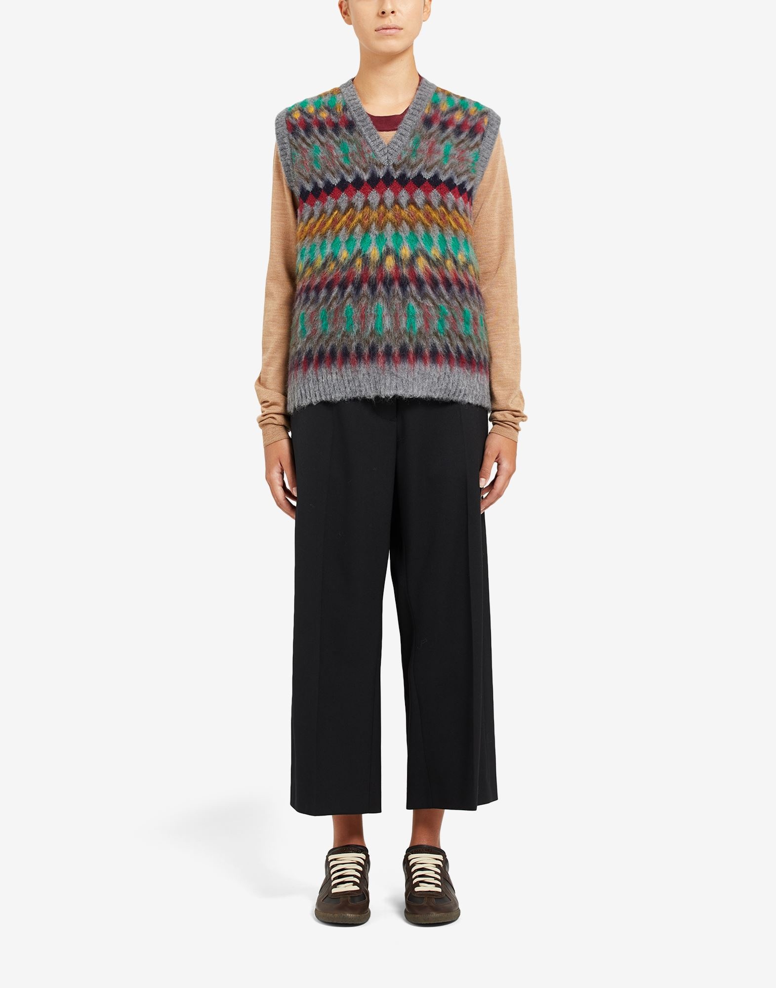 Blurred Fair Isle sleeveless sweater - 2