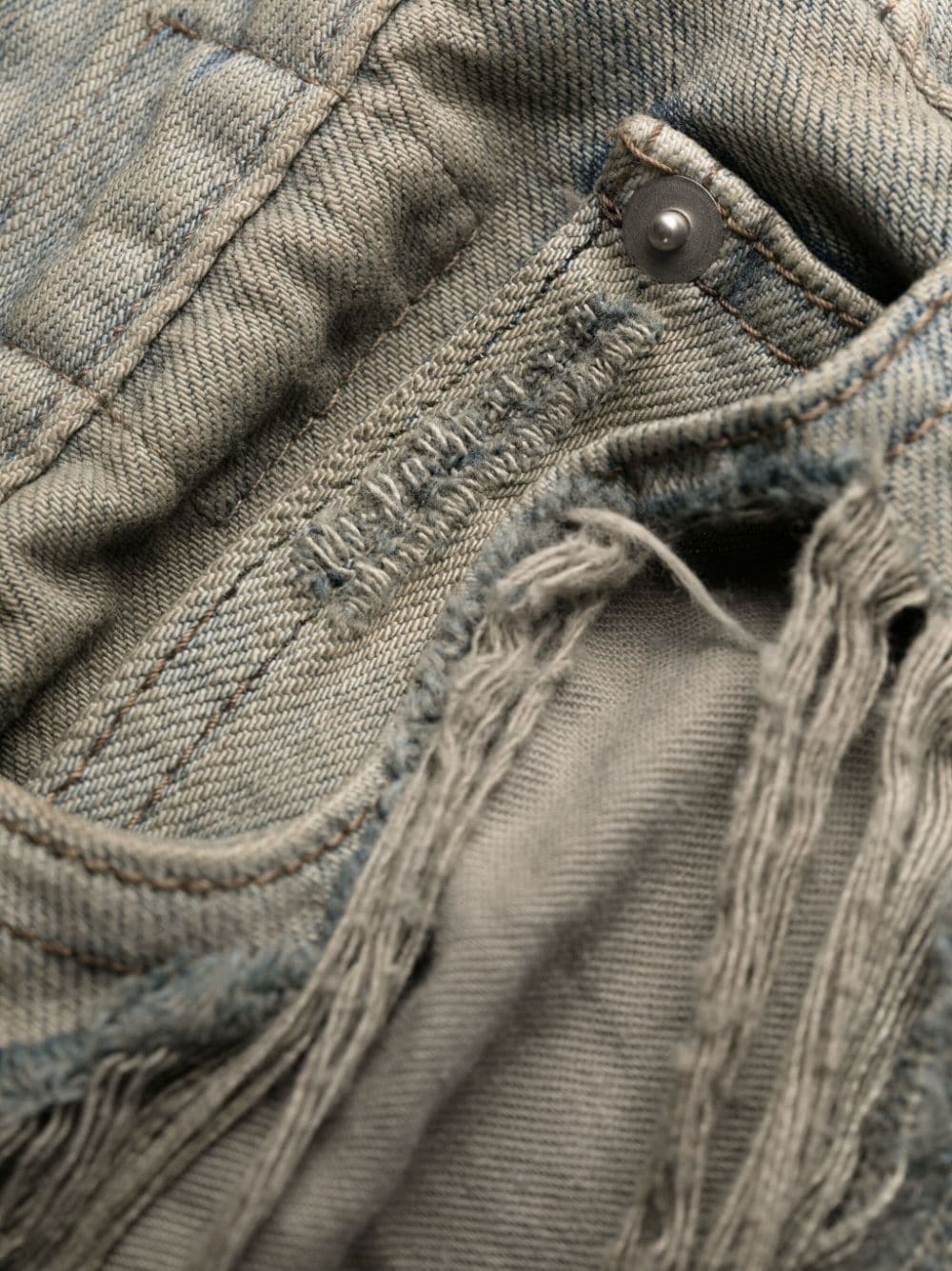 distressed-finish slim-cut jeans - 7