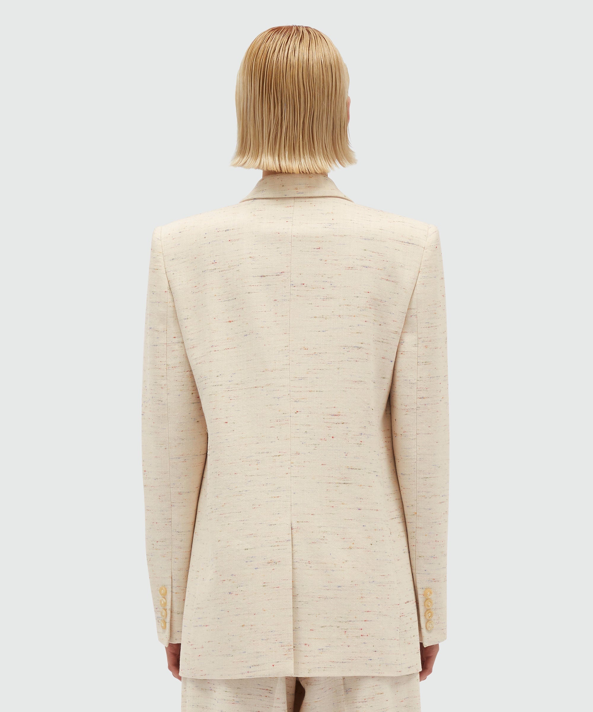MSGM Tailoring double-breasted jacket in fancy gabardine - 3