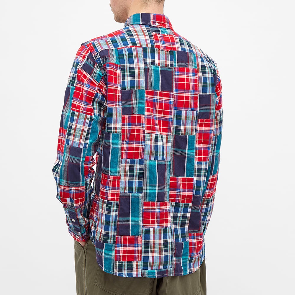 SOPHNET. Patch Work Madras Check Shirt - 5