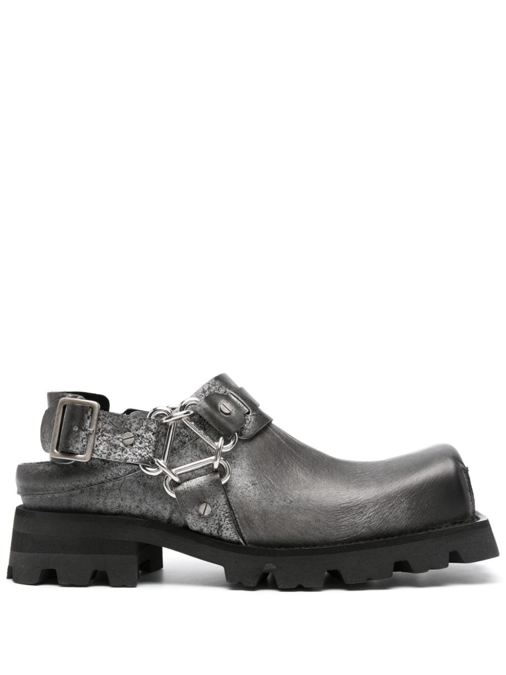 45mm leather harness mules - 1