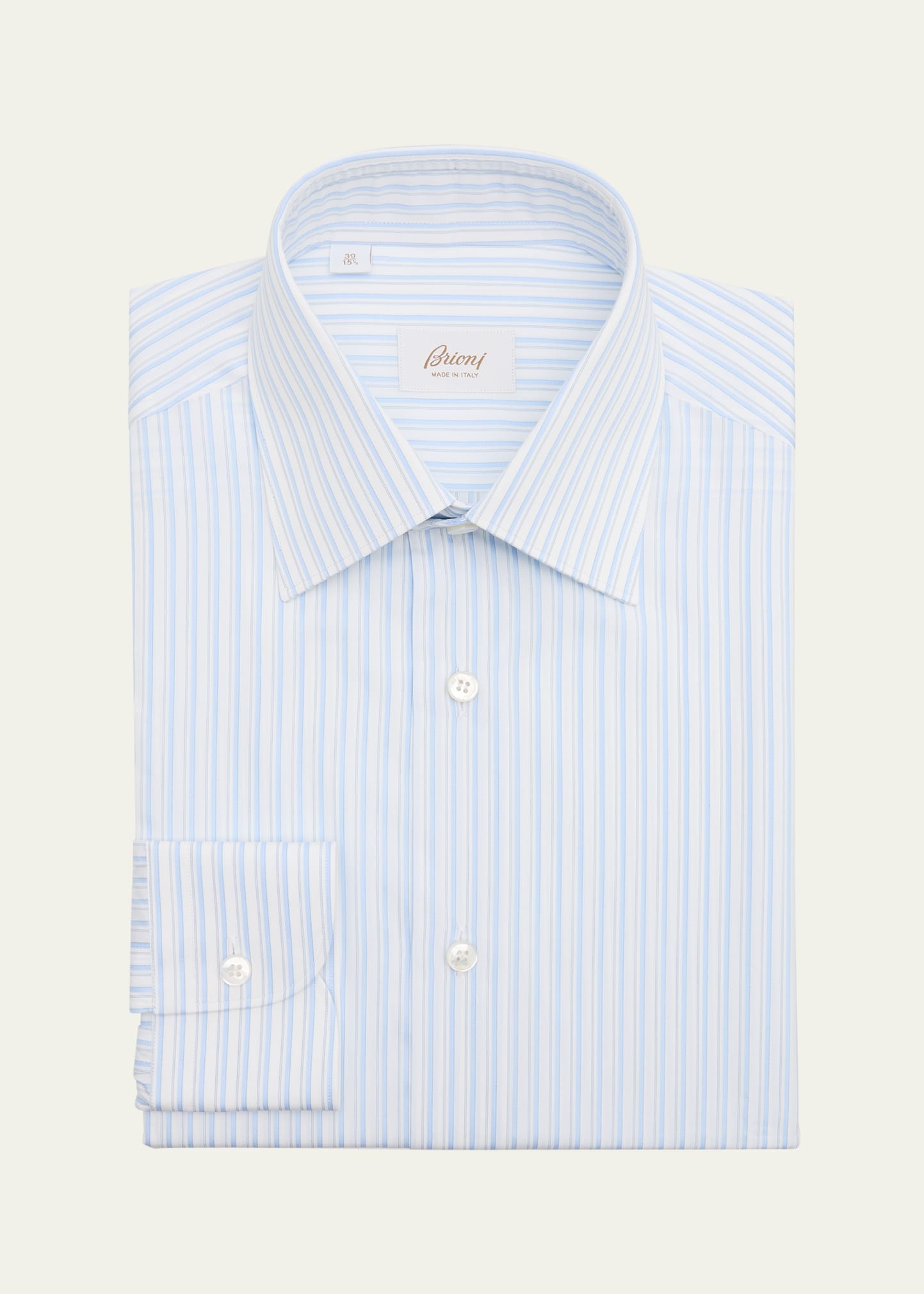 Men's Cotton Multi-Stripe Dress Shirt - 1