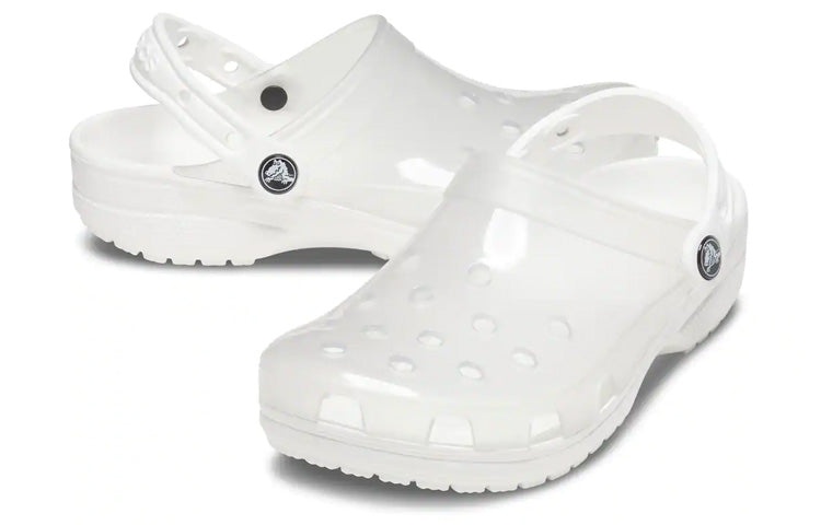 (WMNS) Crocs Jelly Crocs Transparent Unisex White Sandals 206908-100 - 4