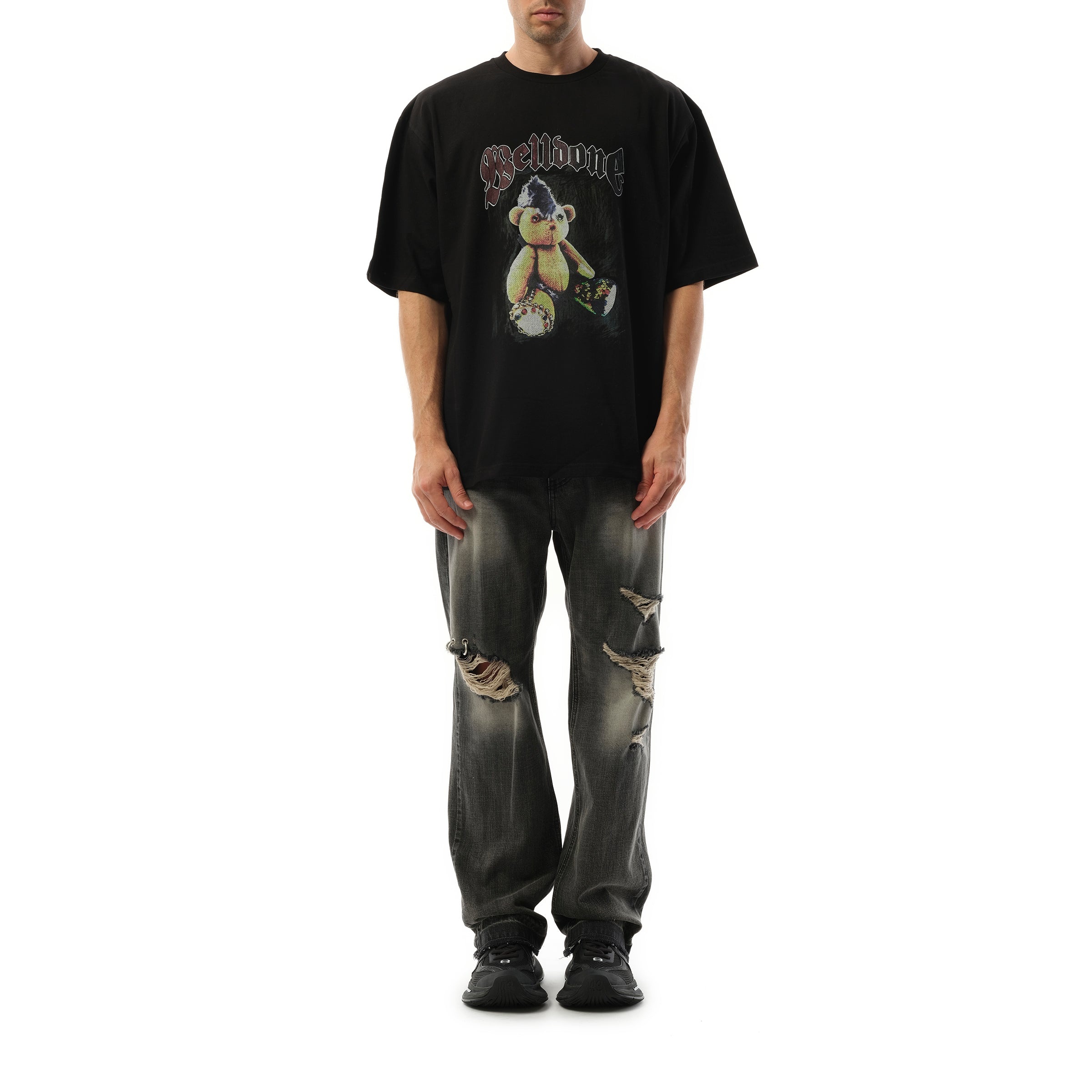 Punk Teddy T-Shirt in Black - 4