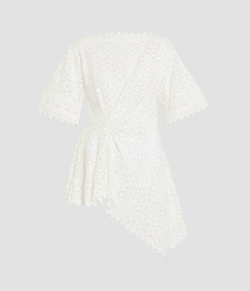 GUIPURE LACE SHORT SLEEVE BLOUSE 1
