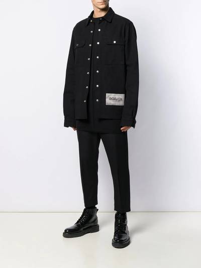 Rick Owens logo patch shirt outlook