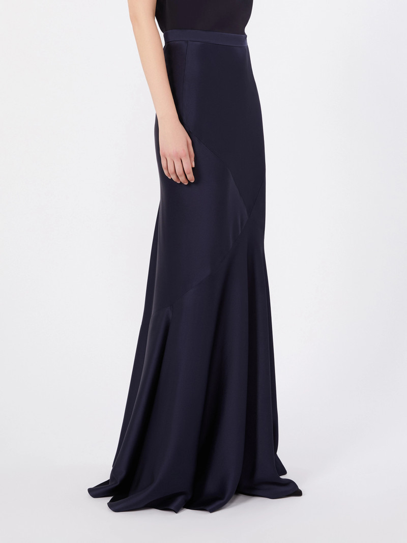 ACERBO Long envers satin skirt - MIDNIGHTBLUE 3