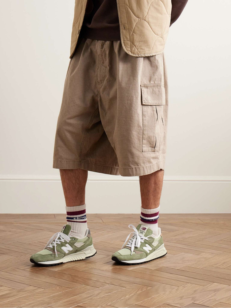New Balance 998 Leather- and Rubber-Trimmed Suede and Mesh Sneakers outlook