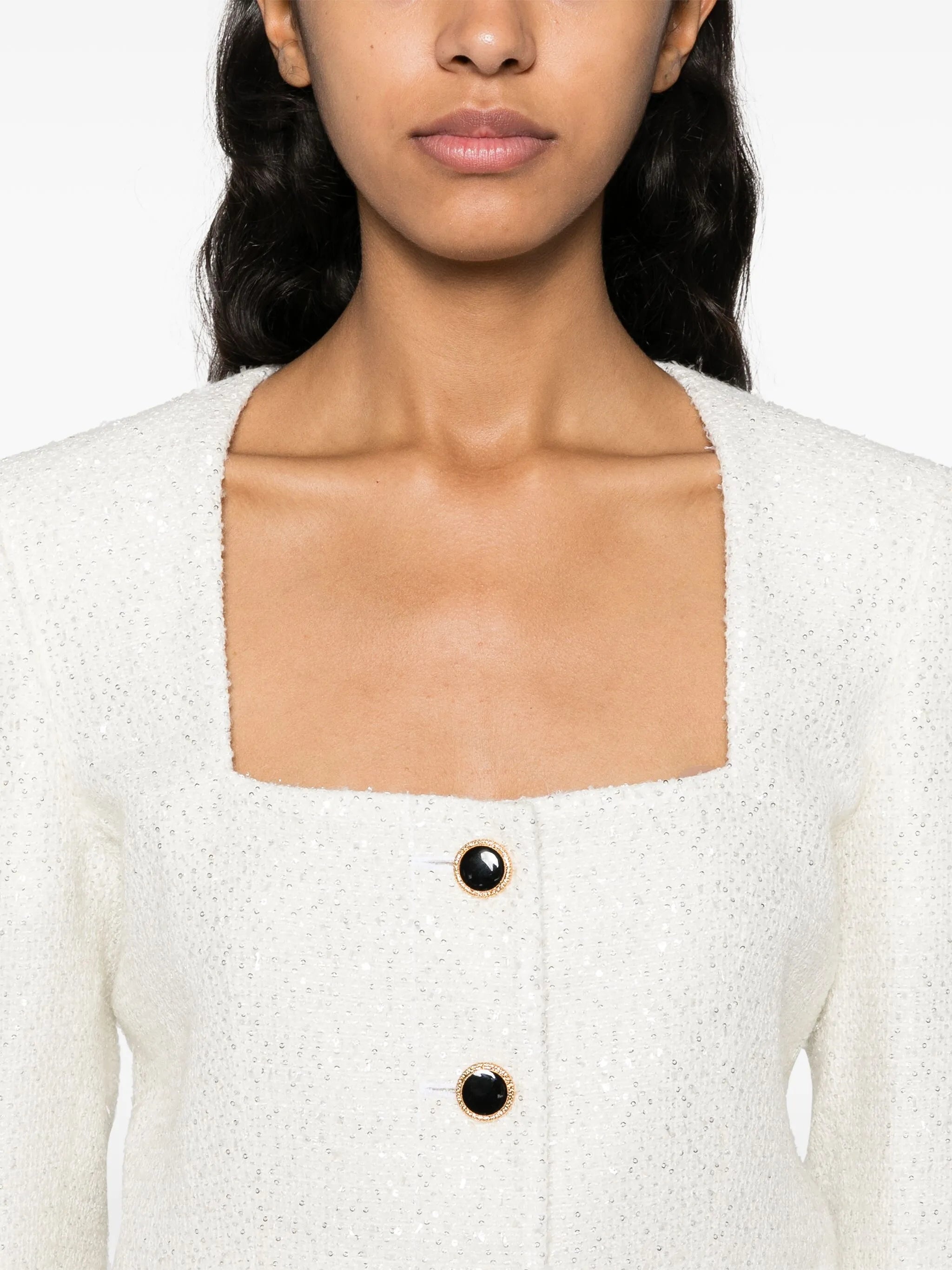 Sequin-design Tweed Jacket - 2