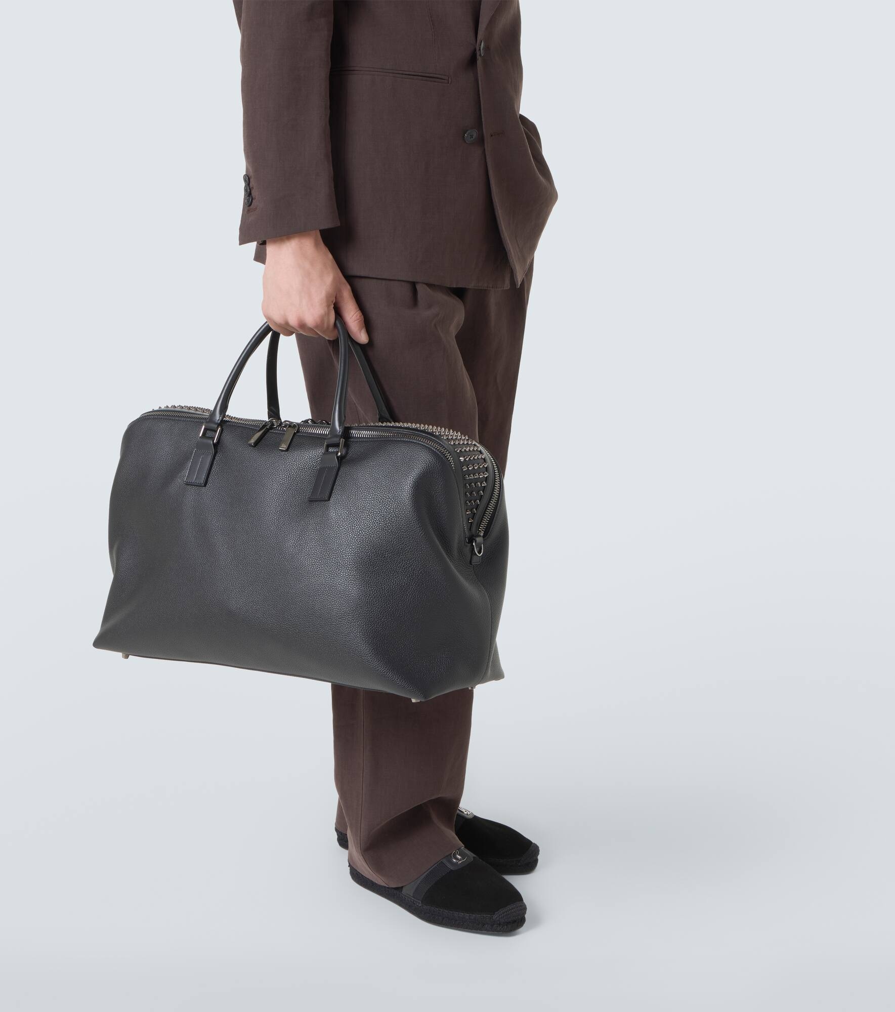 Funky studded leather duffel bag - 2