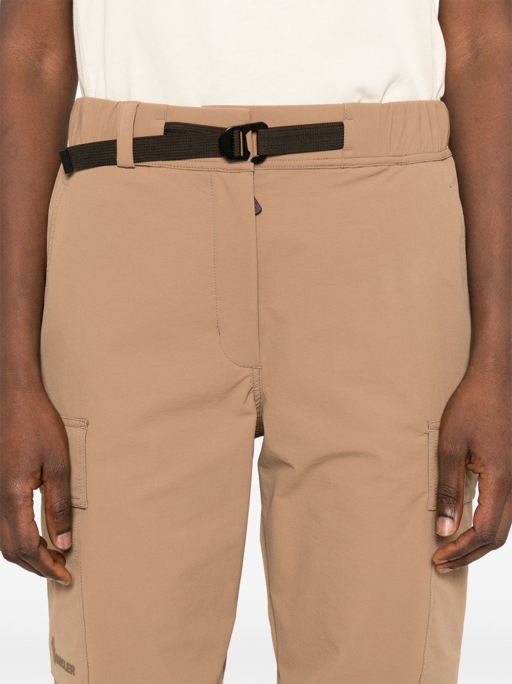 logo-patch cargo trousers - 5