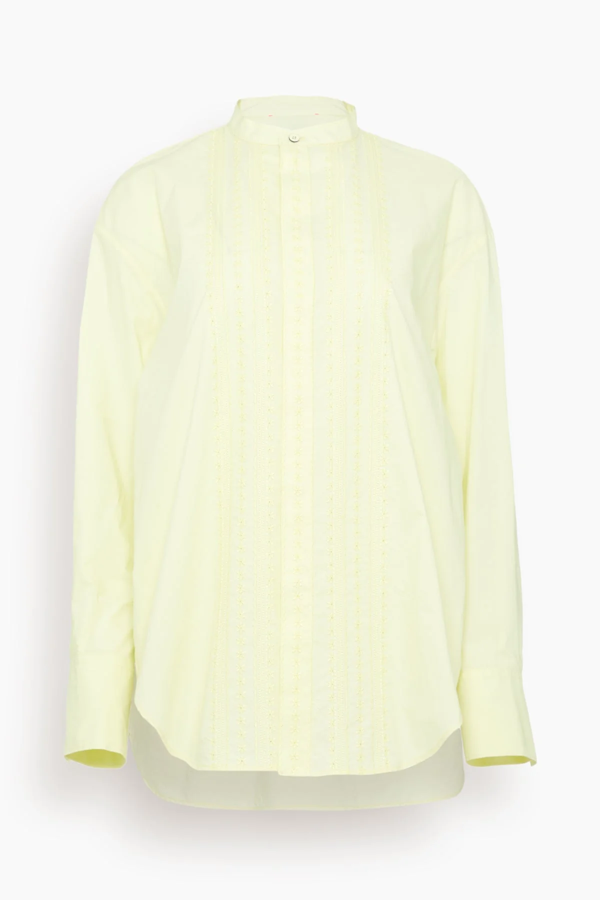 Les Fleurs Embroidery Poplin Shirt in Light - 1