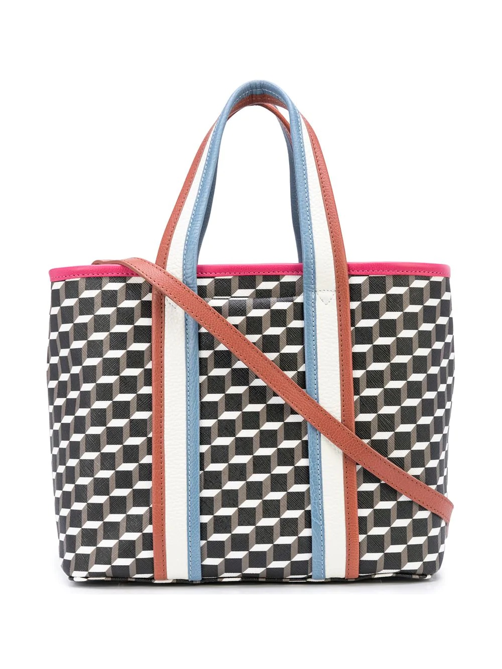 geometric print tote bag - 1