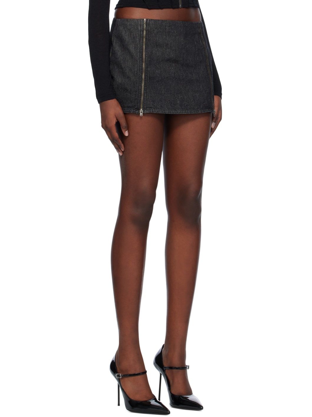 Navy Ezra Denim Miniskirt - 2